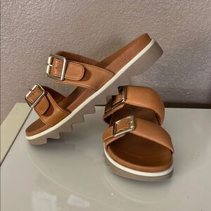 New Cougar Nifty Slide Sandal (Women) - Cognac size 6